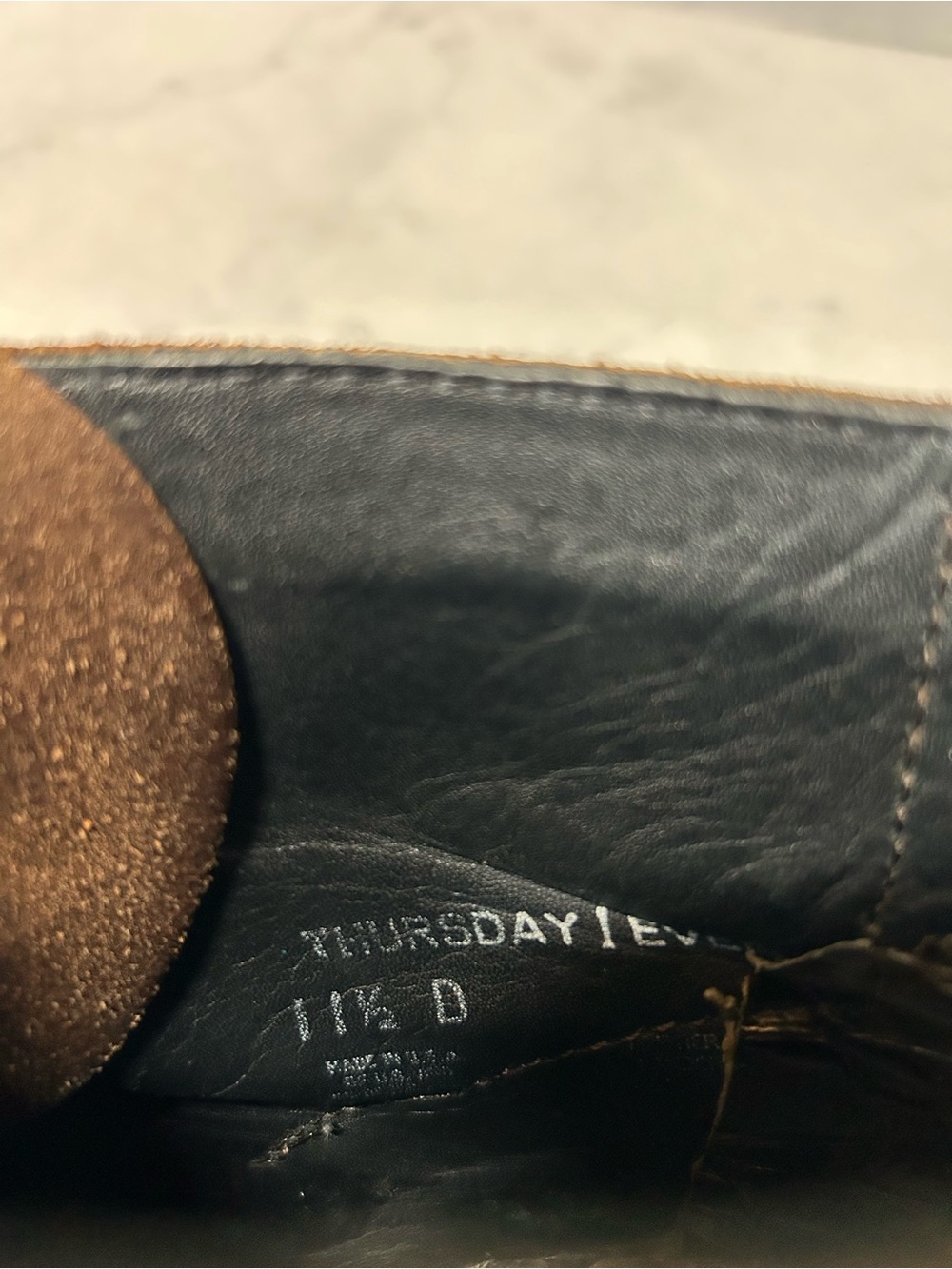 Thursday Boot Company Men’s 11.5 D Brown Leather Cap Toe Lace Up Boots - Picture 7 of 9